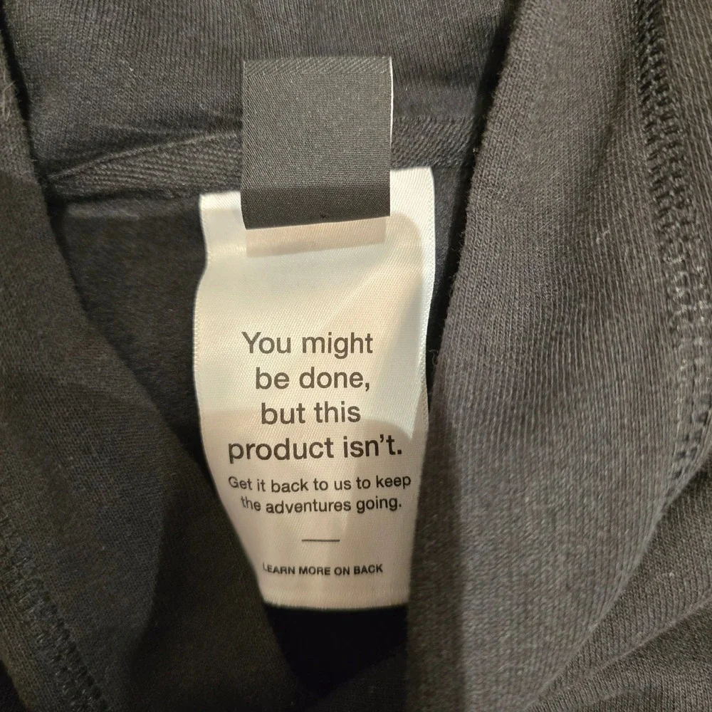 The North Face Circular Design Hoodie Mens XL Black Graphic Pullover Sweatshirt - Picture 3 of 8